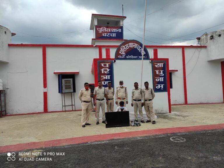 एलईडी टीवी की चोरी कर फ़रार आरोपी को चरचा पुलिस ने किया गिरफ्तार…