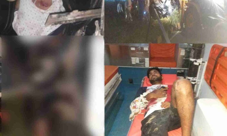 तेज रफ्तार कार सांड को टक्कर मारते हुए डिवाइडर से टकराकर पलटी…हादसे में 2 की दर्दनाक मौत,,1 गंभीर रूप से घायल…