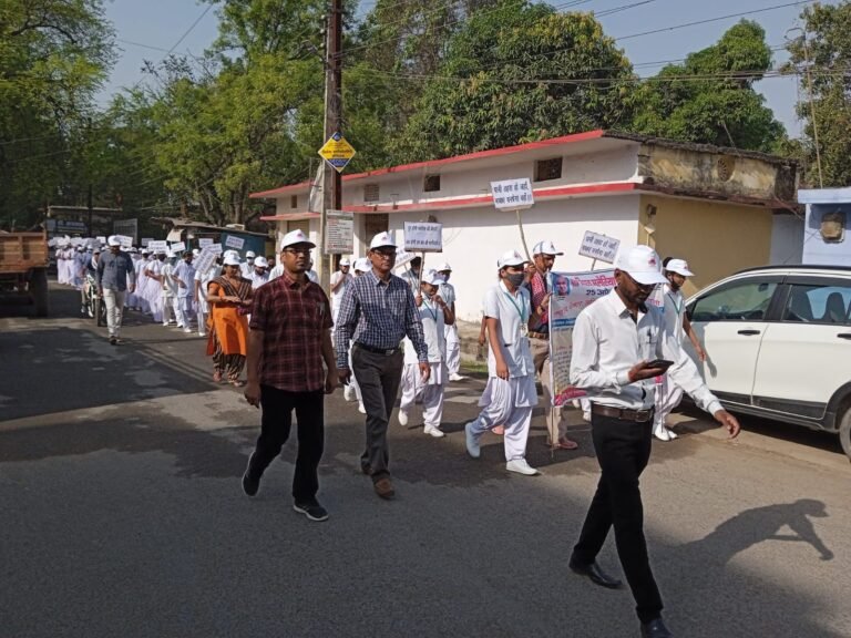 जागरूकता रैली के माध्यम से मलेरिया के रोकथाम की दी गई जानकारी