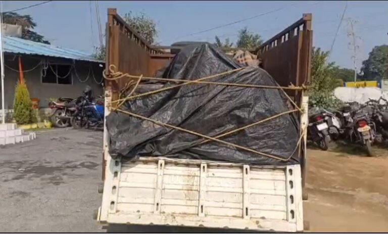 पिकअप में इमारती लकड़ी का अवैध परिवहन, 1 लाख की साल लकड़ी जब्त…