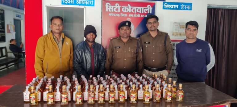 अवैध शराब की ब्रिकी मामले में युवक गिरफ्तार…