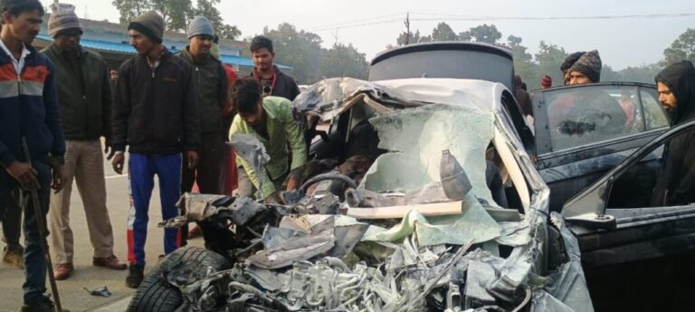 NH पर भीषण हादसा 4 की मौत, 1 की हालत गंभीर…