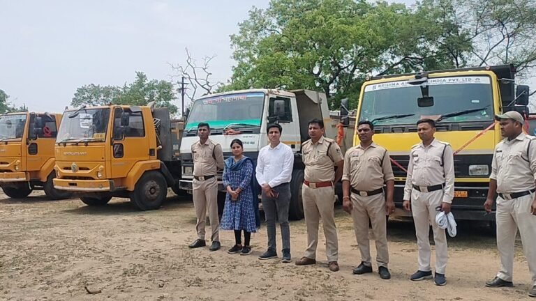 अवैध रेत खनन पर प्रशासन की बड़ी कार्रवाई, 7 वाहन जब्त…