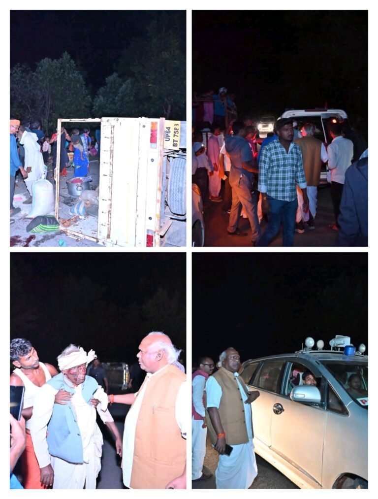 मैनपाट में यात्रियों से भरी पिकअप पलटी, दर्जनों घायल… चिंतामणि महाराज ने अपनी गाड़ी से घायलों को भेजा अस्पताल…
